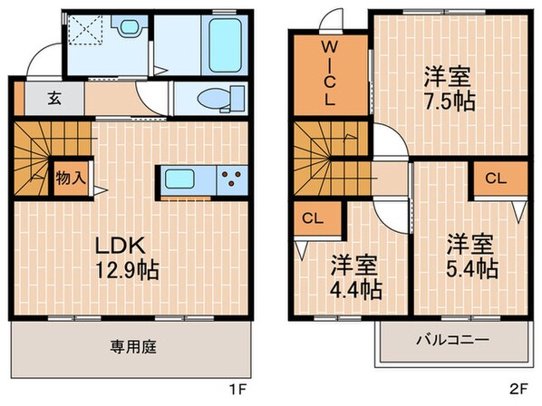 シャーメゾン豊楽B棟の物件間取画像